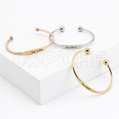 Bracelete em aço Personalizável