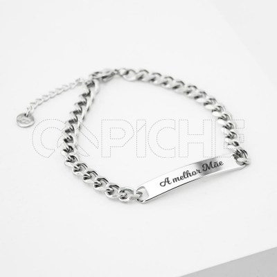 Pulseira Fina em aço Groove