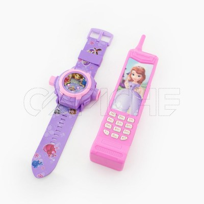 Conjunto Relógio e Telefone Princesa Sofia