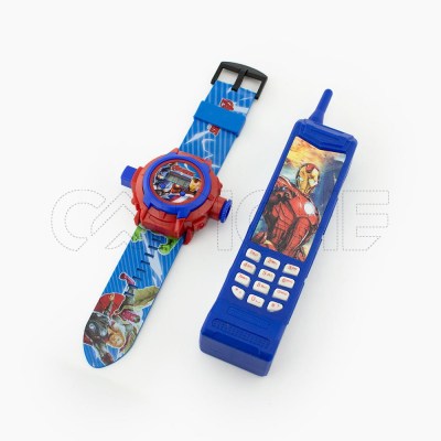 Conjunto Relógio e Telefone Avangers