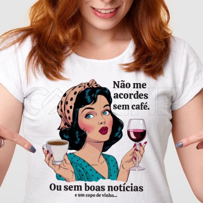 T-Shirt Não me acordes sem café