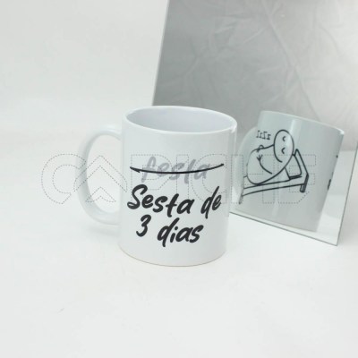 Estampa Sublimada Caneca Normal Sesta de 3 dias