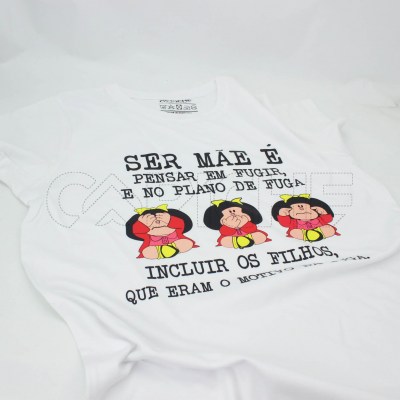 Estampa Impressa T-shirt cintada branca M