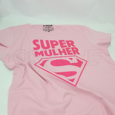 Estampa Impressa T-shirt Cintada Rosa L