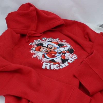 Estampa Impressa Sweater com capuz M Vermelha Ricardo