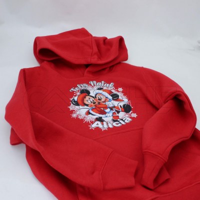 Estampa Impressa Sweater com capuz 3-4 Vermelha Alicia
