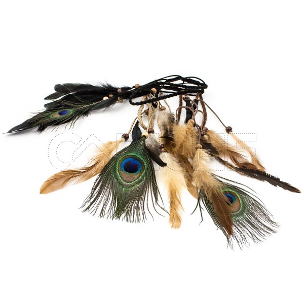 Fita/ Boho de cabelo Pavão