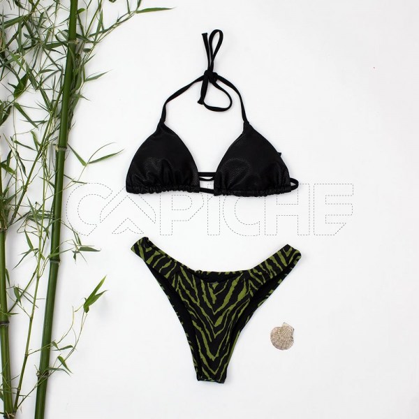 Bikini Zebra Verde