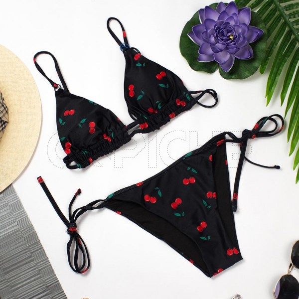 Bikini Cherry Preto
