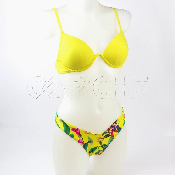 Conjunto bikini Push Up amarelo