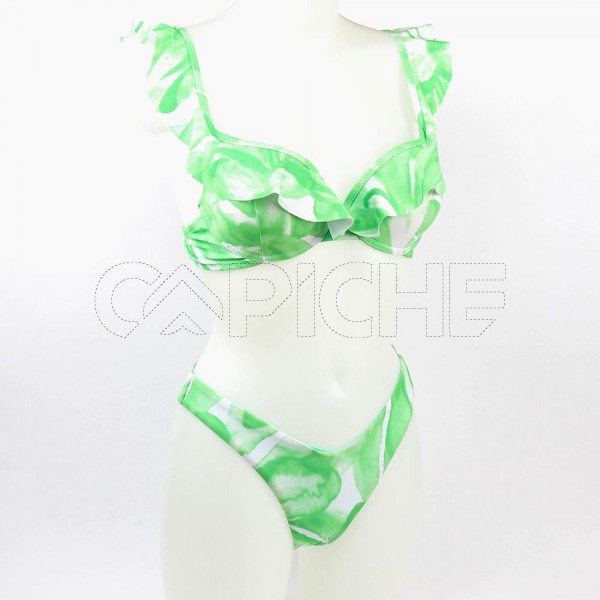 Conjunto bikini Tie Dye Di Verde