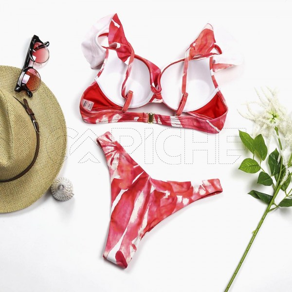 Conjunto bikini Tie Dye Di Vermelho