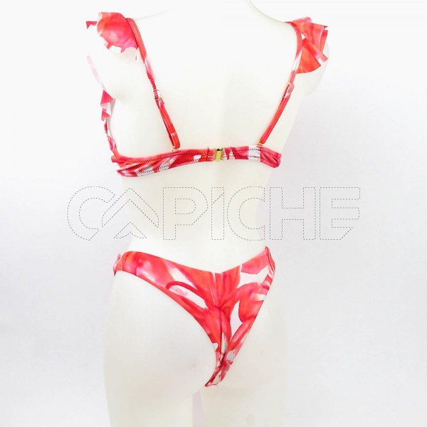 Conjunto bikini Tie Dye Di Vermelho