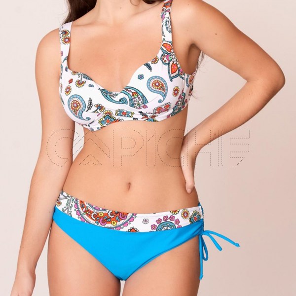 Conjunto bikini Relle Branco Plus Size