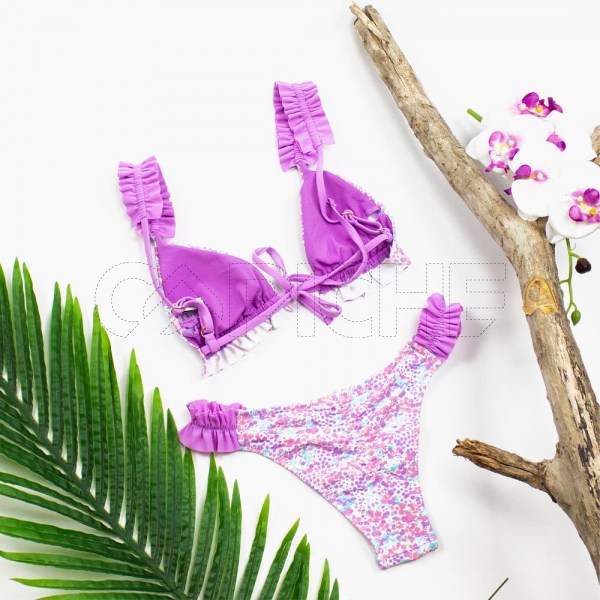 Bikini Vesubio Pompeya Lilás