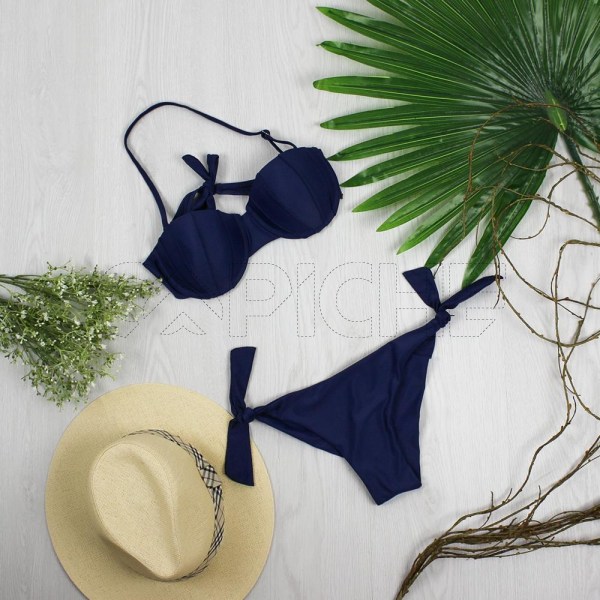 Bikini Buton Azul