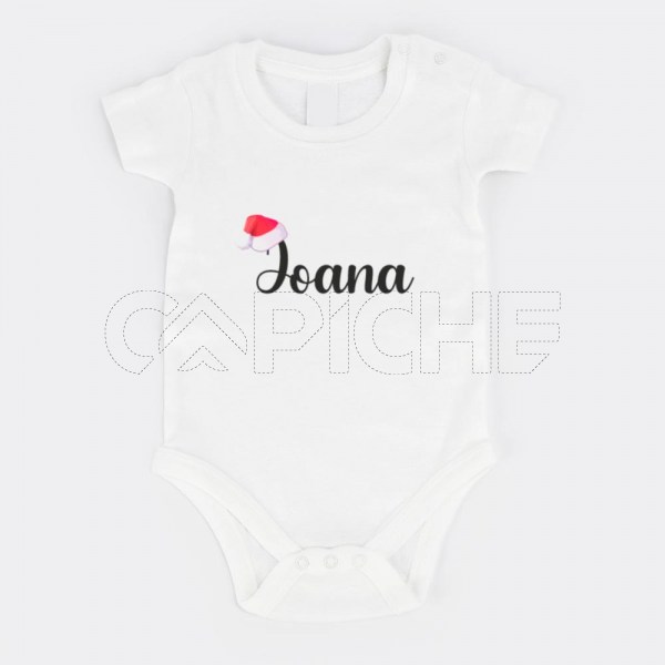 Body para Bebé Gorro Pai Natal Personalizável