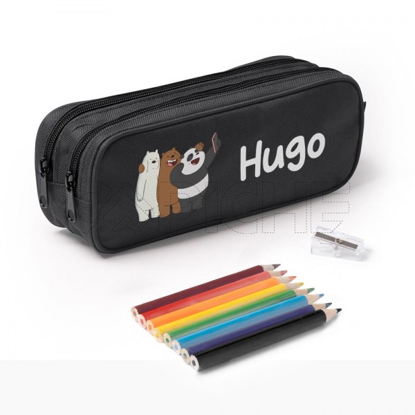 Estojo Escolar Duplo Ursos