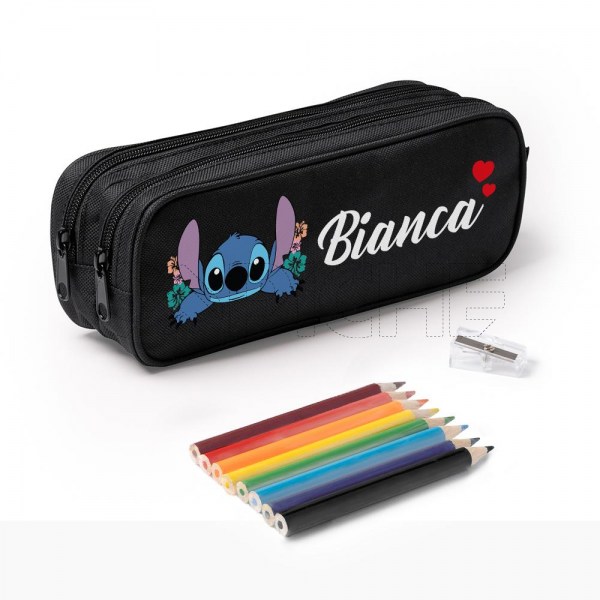 Estojo Escolar Duplo Stitch Nome