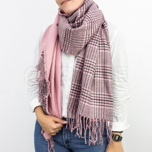 Écharpe Quadricular Rosa