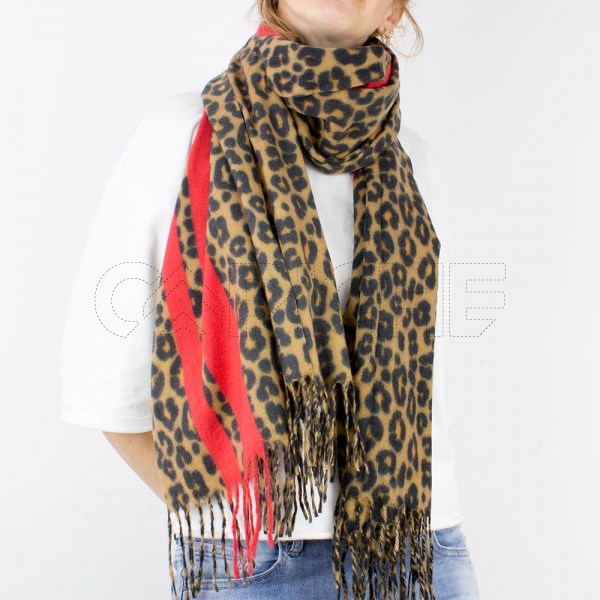 Écharpe Animal Print Castanha