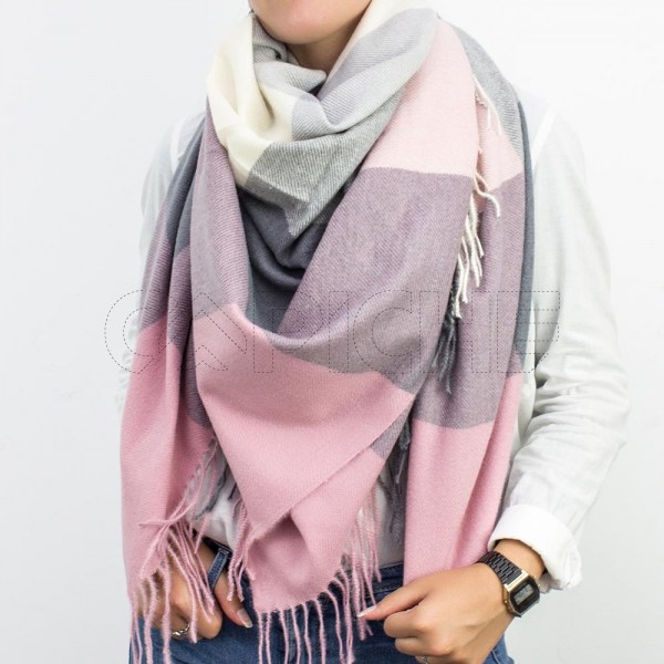 Écharpe Quadri Rosa