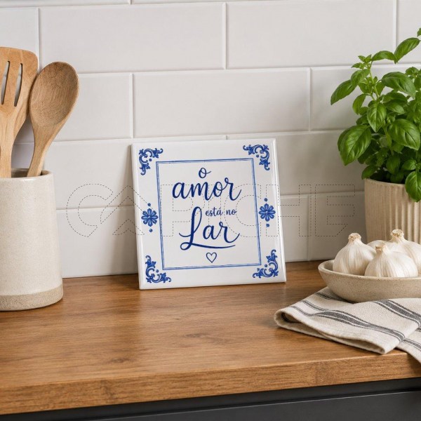 Azulejo Amor está no Lar