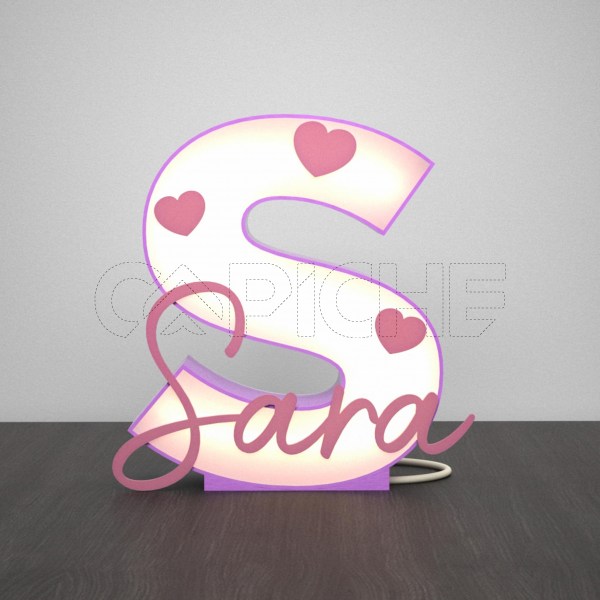 Candeeiro 3D Nomes