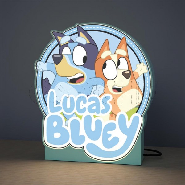 Candeeiros 3D Bluey Nome