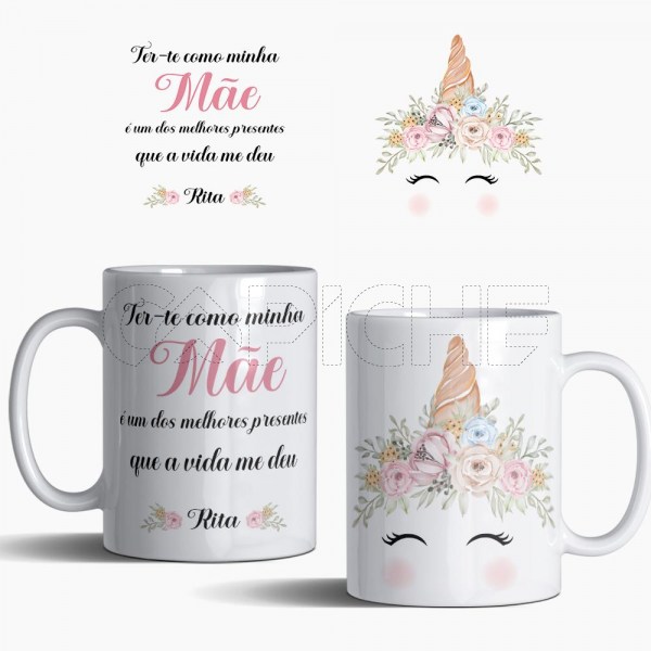 Caneca Unicórnio Ter-te como Bisavó