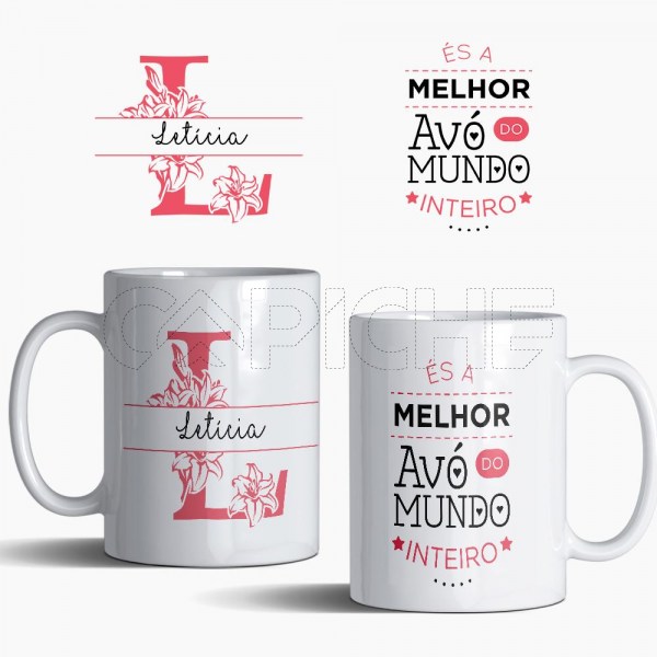 Caneca Mágica Melhor Bisavó do Mundo com Nome