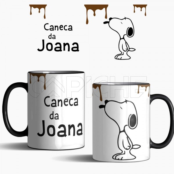 Caneca Mágica Snoopy Personalizável