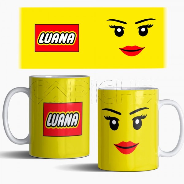 Caneca como Nome Lego