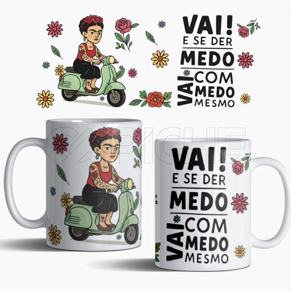 Caneca vai com medo mesmo