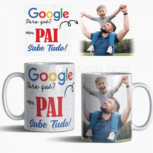 Caneca Google Irmã Personalizável com Foto