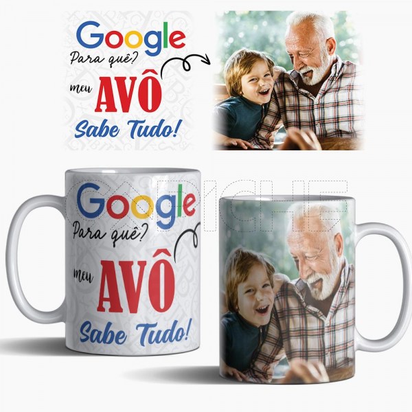 Caneca Google Irmão Personalizável com Foto