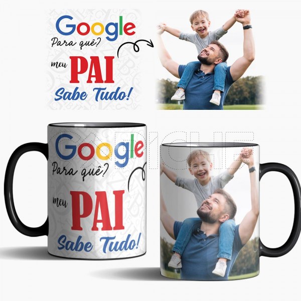 Caneca Mágica Google Avô Personalizável com Foto