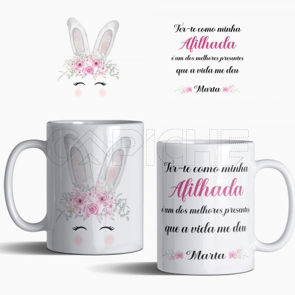 Caneca Coelho Ter-te como Afilhada