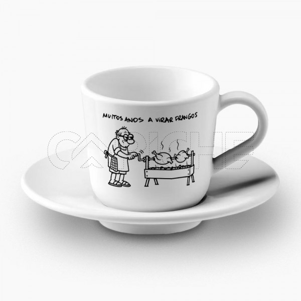 Chávena Café Muito anos virar frangos