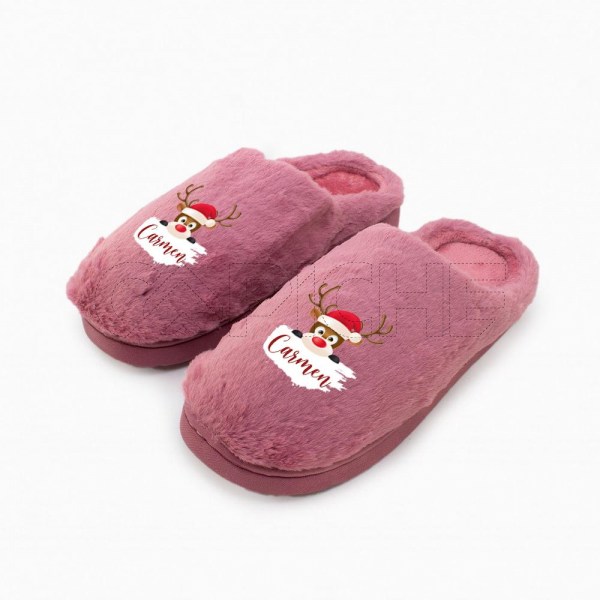 Chinelo Personalizado Pelucia Rena Irmã