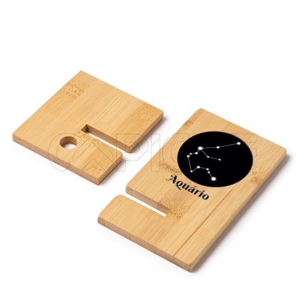 Suporte para telemóvel em bambu Signo