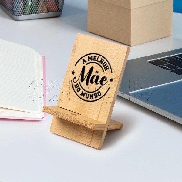 Suporte para telemóvel em bambu A melhor