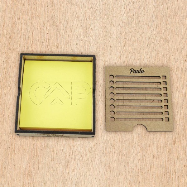 Suporte de secretária para post it e caneta