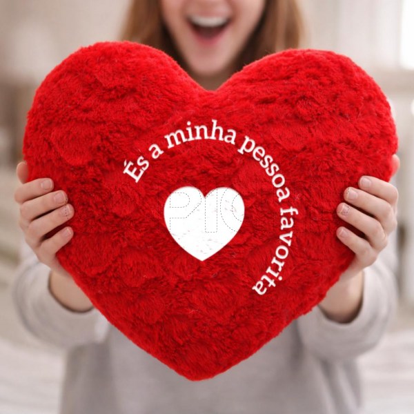 Almofada Peluche Coração Favorita