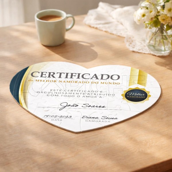 Puzzle Certificado Melhor  do Mundo