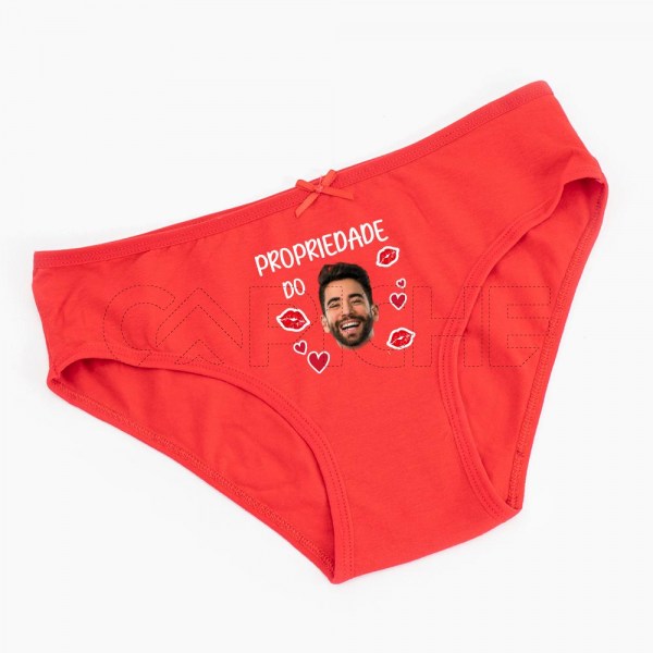 Cueca Normal Mulher Propriedade Personalizada com Foto