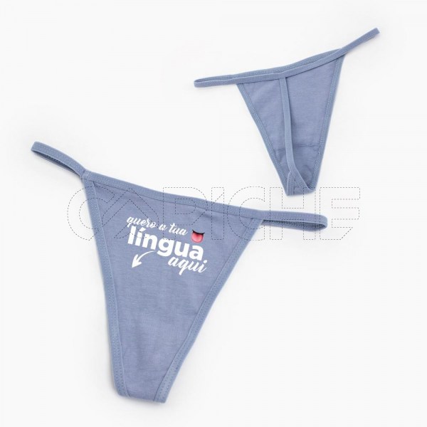 Cueca Fio Dental Mulher Tua Língua Aqui