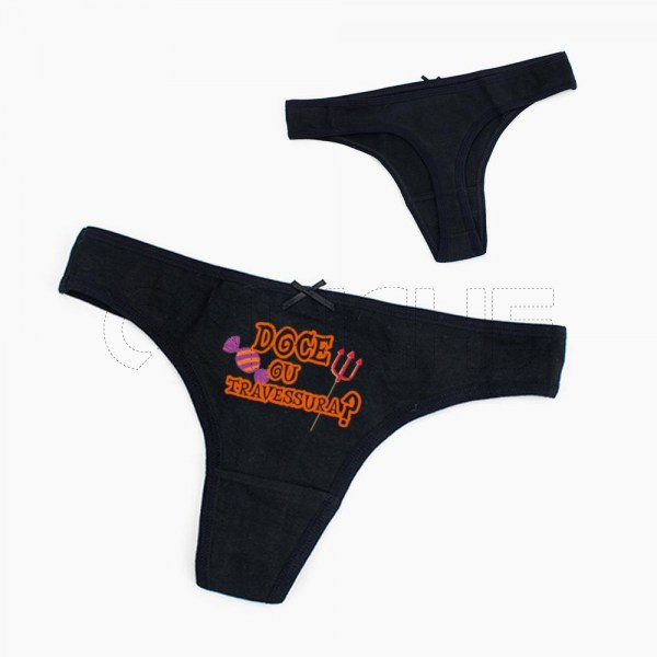 Cueca Tanga Mulher Doce ou Travessura