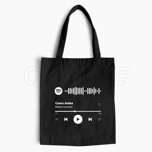 Saco Tote Bag Musica Spotify