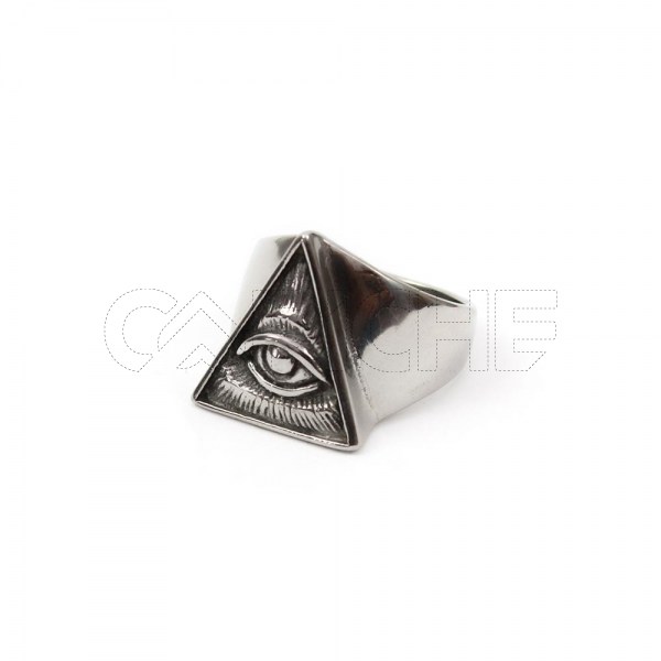 Anel de aço masculino Horus